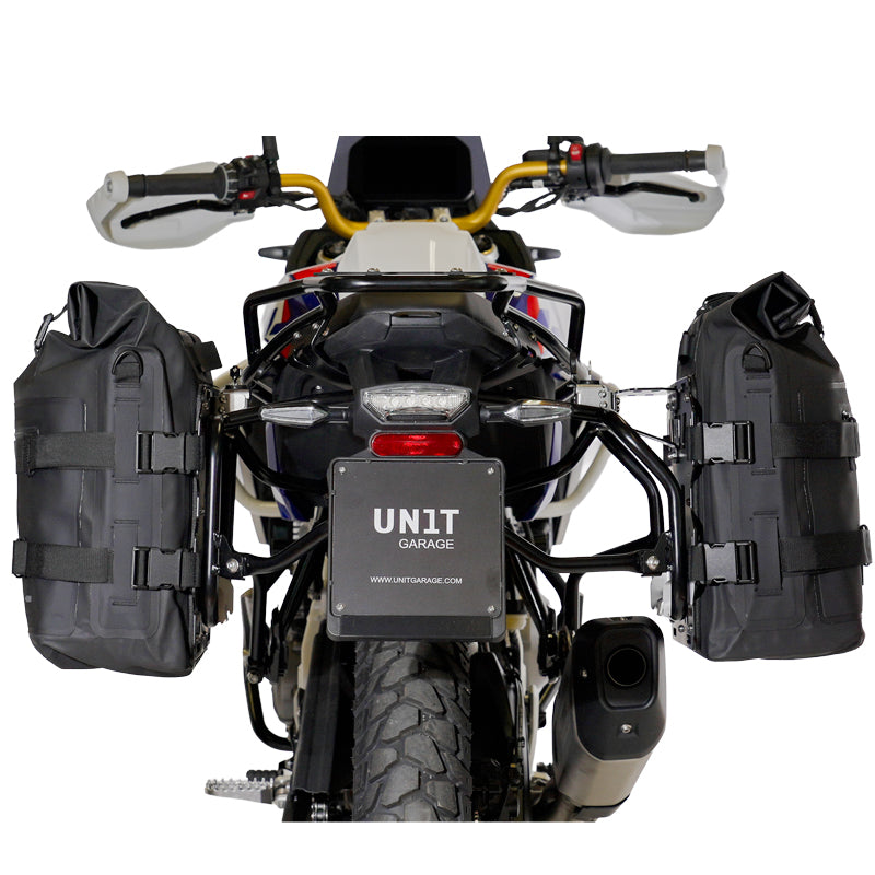 BMW F 450 GS [2026-] - Zwei Khali-Seitentaschen TPU 35L - 45L + Paar Aluminiumplatten + Atlas Aluminium-Satteltaschenrahmen