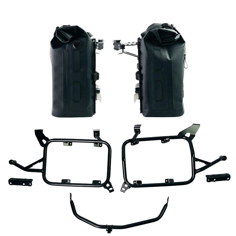 BMW F 850 ​​​​GS Adventure [2019-2024] - Két Khali TPU oldaltáska 35 l - 45 l + pár alumínium lemez + alumínium tokkeret BMW F850GS + ADV