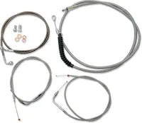 Harley Davidson Fxst [LA CHOPPERS] – Normál rozsdamentes acél borítású kormánykábel/fékvezeték készlet