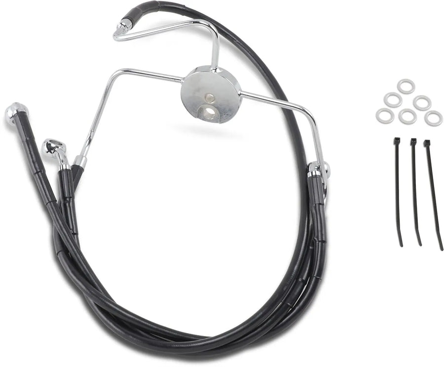harley davidson flhri [DRAG SPECIALTIES] – Extended Black Brake Line Kit