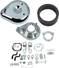 Harley-Davidson Xl 883 R Roadster [2004, 2009-2010, 2013] - Sidekick Luftfilter-Kit – Oberfläche: Silber – Bild 5