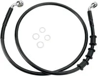 Harley Davidson FLS [DRAG SPECIALTIES] – Fekete vinyl meghosszabbított fékvezeték készlet