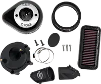 Indian PURSUIT 108 Dark Horse Premium [2024-2026] - Stealth Luftfilter-Kit mit Abdeckung – Oberfläche: Schwarz – Bild 5