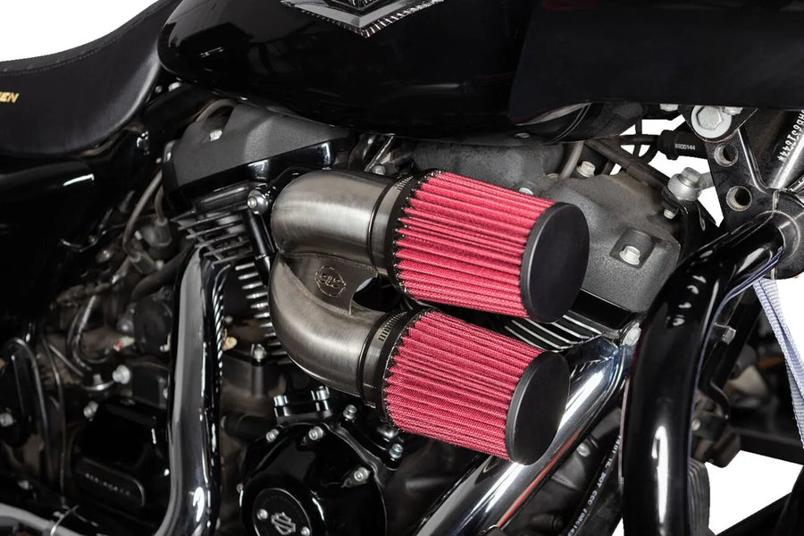 Harley-Davidson FXLRST 1923 Softail Low Rider ST 117 H.O. [2025] - Tuned Induction Luftfilterkit – Oberfläche: Silber – Bild 5