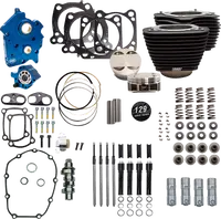 Harley-Davidson FLRT 1868 Freewheeler 114 [2025] - 129" Power Package Motorleistungs-Kit – Oberfläche: Schwarz, Hervorgehobene Lamellen – Merkmal: Verchromte Stößelstangenrohre – Bild 3