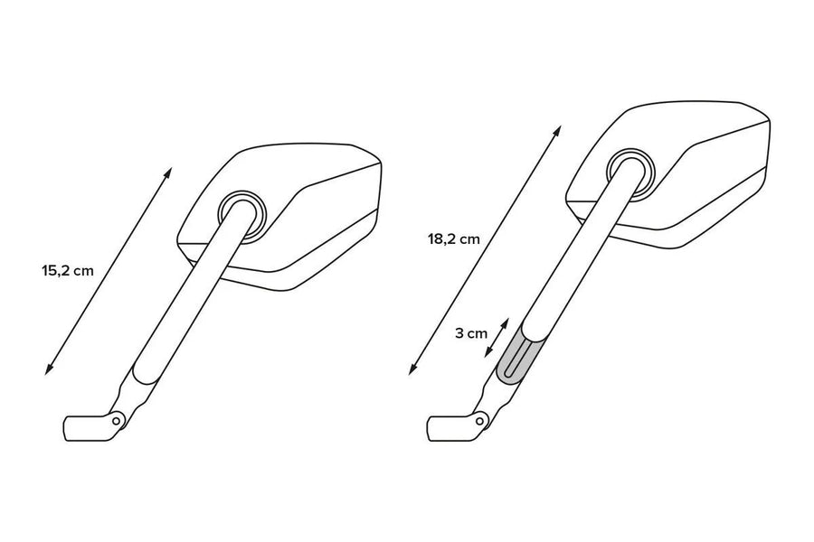 BMW F 900 [SW-MOTECH] – Sport tükörkészlet, rövid tükörkar