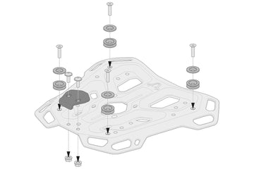 [SW-MOTECH] - Adapterkészlet ADVENTURE-RACK csomagtartóhoz, TRAX ADV/ION/EVO, fekete – 2. kép