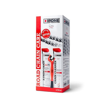 IPONE Chain Care Pack Road – láncápoló készlet tisztítószerrel, spray-vel és kefével