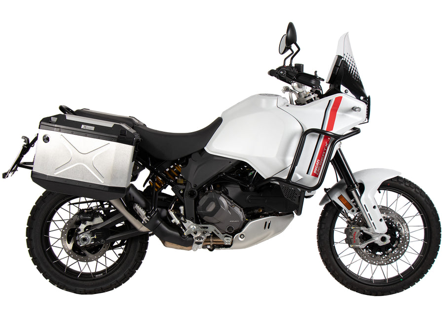 Ducati DesertX [2022-2026] - táskatartó készlet Cutout black incl. Xplorer Cutout ezüst táska készlet