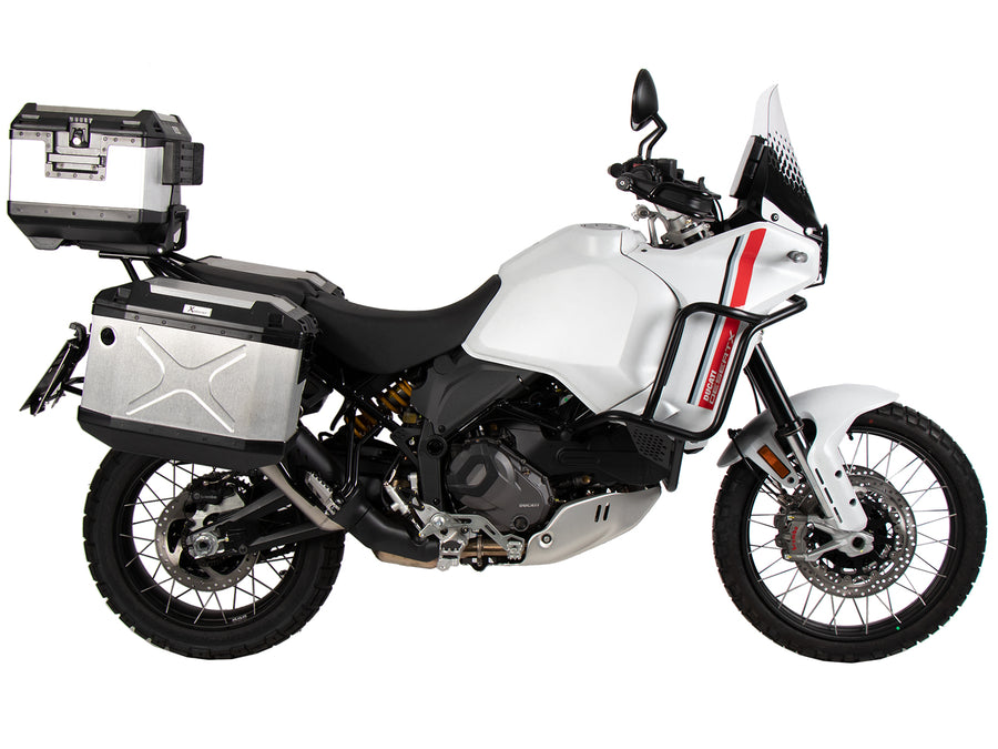 Ducati DesertX [2022-2026] - táskatartó készlet Cutout black incl. Xplorer Cutout ezüst táska készlet