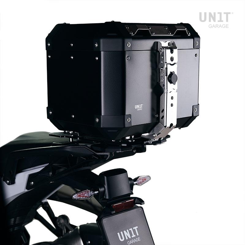 BMW R 1300 GS [2024–2026] - Atlas 44L Universal-Aluminium-Topcase + Atlas Black Topcase-Platte für Original-Gepäckträger der