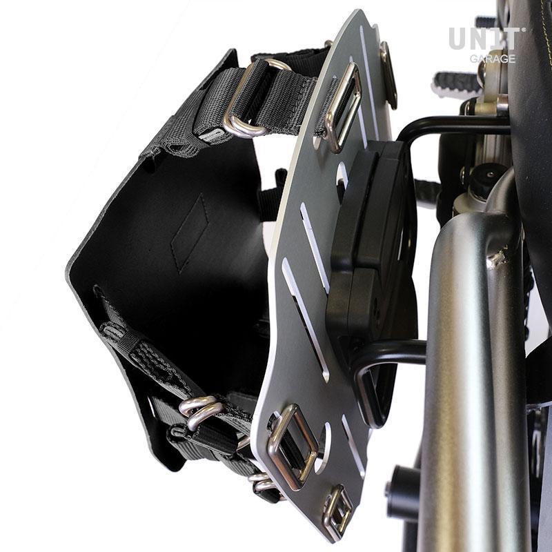 BMW R 1200 GS ADV LC [2014-2018] - Taschenhalter Aluminium mit verstellbarer Lederfront, Schnellkupplung und rechtem Rahmen