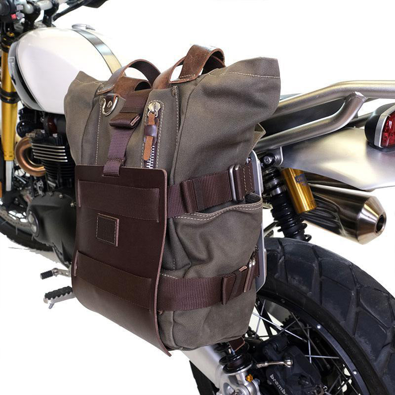 BMW R 1200 GS LC [2013-2018] - Aluminium-Taschenhalter mit verstellbarer Lederfront, Schnellkupplung und Rahmen