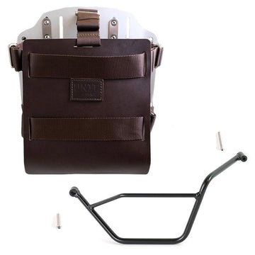 BMW R 1150 R [2000-2006] - Alu-Taschenhalter mit Lederfront, Schnellkupplung und linkem Rahmen