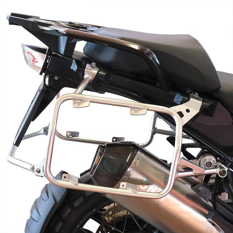 BMW R 1200 GS ADV LC [2014-2018] - Paar Cult-Seitentaschen Spaltleder 40–50L + Alu-Platte + Taschenrahmen Alu R1200GS LC - R1250GS & ADV