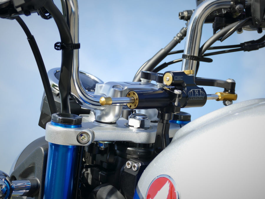 Honda Z 125m (MONKEY) [HYPERPRO] - Kormány lengéscsillapító rögzítőkészlet, fekete (MK-HO01-T003-B)